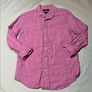 Banana Republic 100% Linen Casual Button Down Shirt